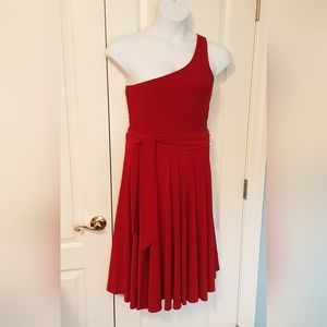 American Living One-shoulder dress in red, size 8